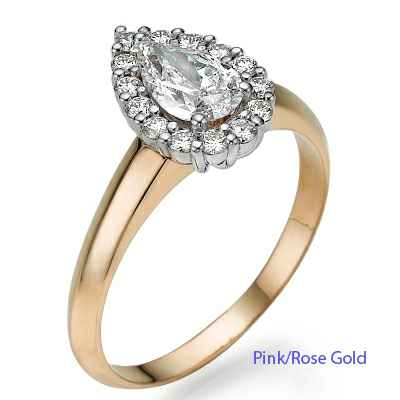 Cluster Pear shaped diamond ring