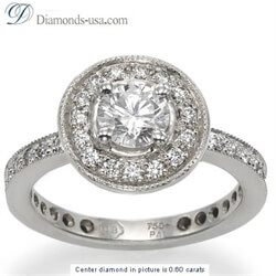 Picture of Desiners Pave set diamond Engagement ring