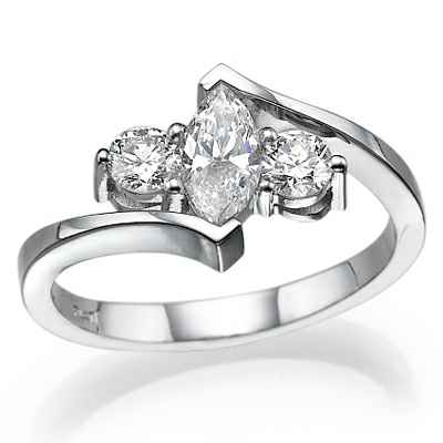 Marquise settings with side round diamonds