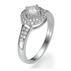 Picture of Engagement ring withTwo rows Halo
