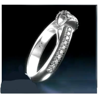 Diamonds Criss Cross engagement ring