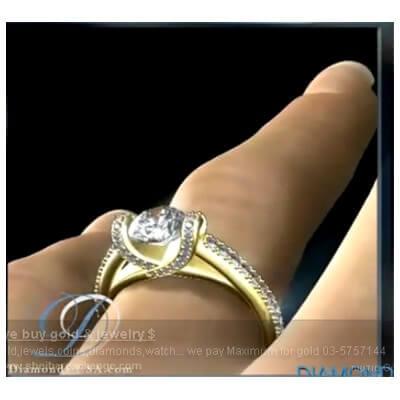 Diamonds Criss Cross engagement ring