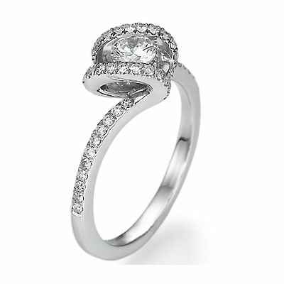 Spiral head tension designers Engagement ring