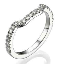 Matching wedding ring with side diamonds