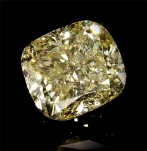 Picture of 1.19 Carats, Cushion Diamond with Very Good Cut, Fancy Yellow Color, SI2 Clarity and Certified By EGS/EGL