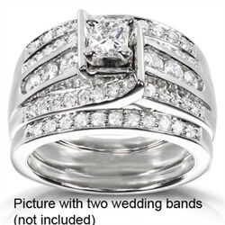 Picture of Engagement ring with 1.52 carat side diamonds