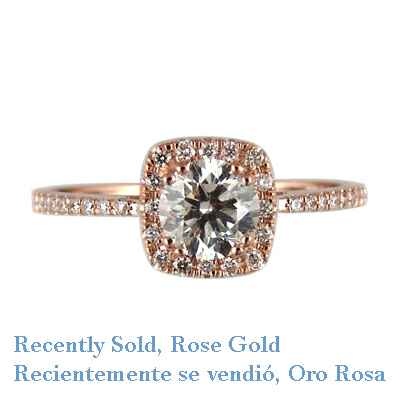 Classic Halo engagement ring for all shapes,with 1/4 carat side diamonds