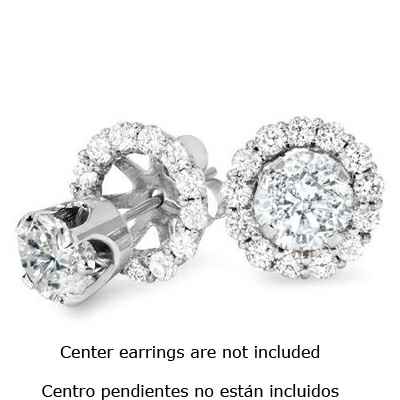 Diamonds Halo earring Jacket 0.80 carats