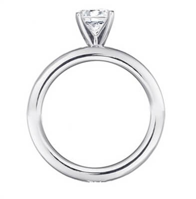  0.75 carat channel set side diamonds engagement ring 
