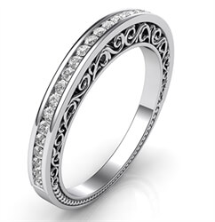 Picture of Designers matching wedding band with 0.20Cts diamonds
