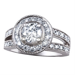 Picture of Engagement ring settings, split band with diamonds