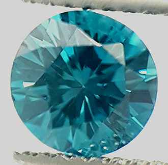 Picture of 0.86 Carats, Round Diamond with Very Good Cut, Sky Blue Color,  Clarity and Certified By EGS/EGL