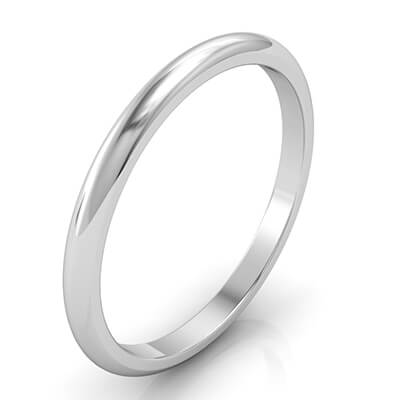 Delicate wedding band 1.90mm width