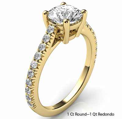 The new Classic style basket engagement ring with side diamonds