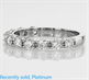 Picture of 3/4 carat 11 diamonds 4 prongs set wedding band