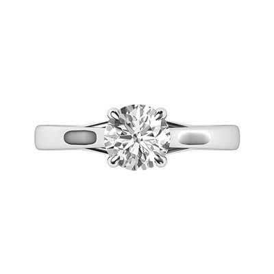 Buddies delicate cathedral solitaire engagement ring settings