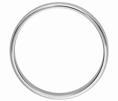 3mm low dome wedding band, comfort fit