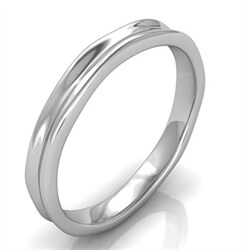 Picture of 2.5 to 3 mm comfort fit wedding band, California trails