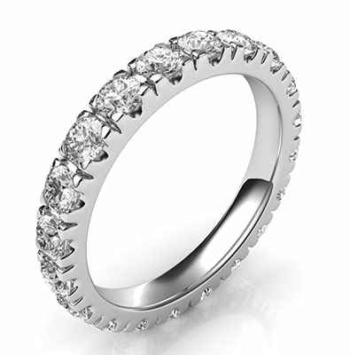 2.7mm eternity ring, 1.50 carats