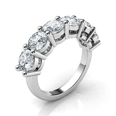 3 carats 6 diamonds ring EF SI2 eye clean Very-Good Cut