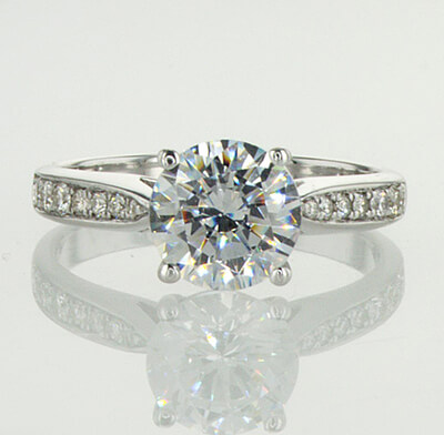 Designers cathedral engagement ring