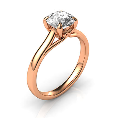 Buddies delicate rose gold  engagement ring