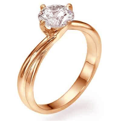 Rose Gold, The Vortex Solitaire engagement ring