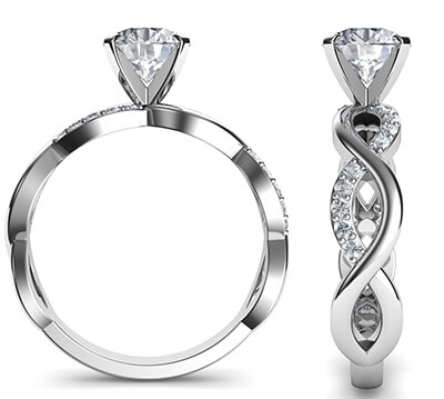 Infinity engagement ring for all shapes and sizes