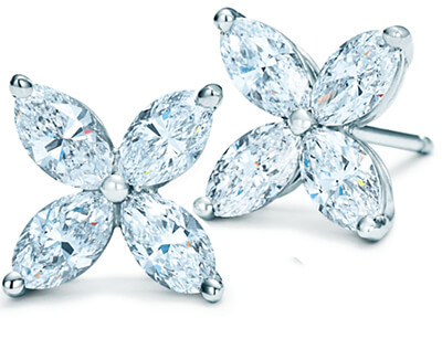 Marquise butterfly earrings 0.96 carats