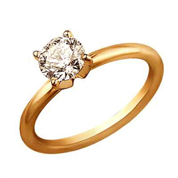 Picture of Rose gold 2mm Solid tube solitaire engagement ring
