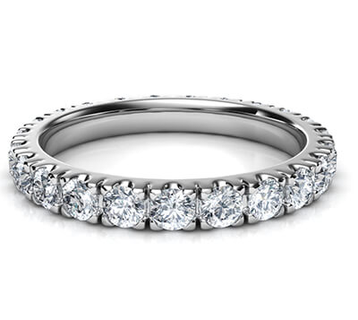 2.5 mm eternity ring, 1.15 carats