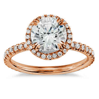 Delicate Halo engagement ring