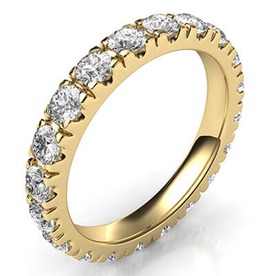 2.6 mm eternity ring, 1.26 carats