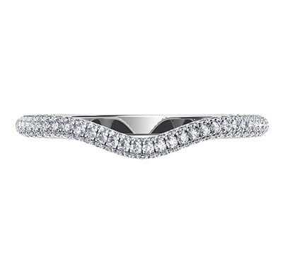 Matching wedding band for Chelsea engagement ring, 0.60 carats