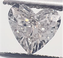 0.58 Carats, Heart Diamond with Very Good Cut, E Color, VS2 Clarity and Certified By EGS/EGL