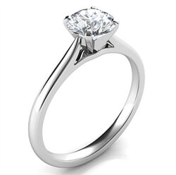 Picture of Delicate solitaire cathedral engagement ring settings -Patricia