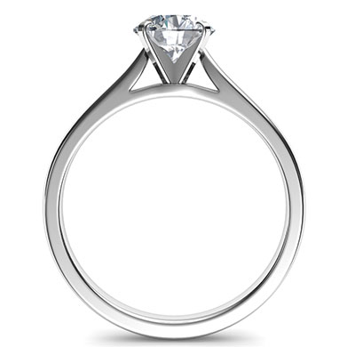 Delicate solitaire cathedral engagement ring settings -Patricia