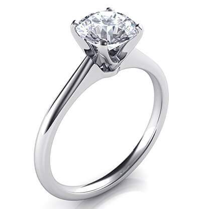 Delicate Novo cathedral solitaire engagement ring, Barbara