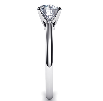 Delicate Novo cathedral solitaire engagement ring, Barbara