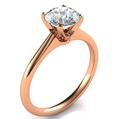 Rose Gold Delicate Novo solitaire engagement ring, Susan