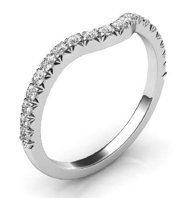 Matching wedding band for all delicate halo engagement rings