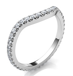 Picture of Matching wedding or eternity ring for larger diamonds Halo of all shapes