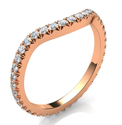 Matching wedding band for larger diamonds Halo of all shapes