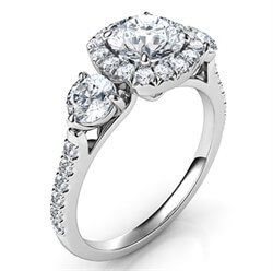 Picture of Rich engagement ring,Price includes two 0.50 side diamonds