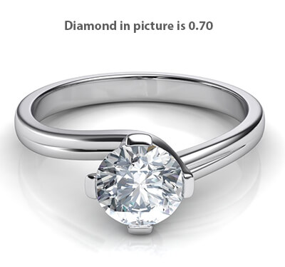 Solitaire engagement ring with a twist