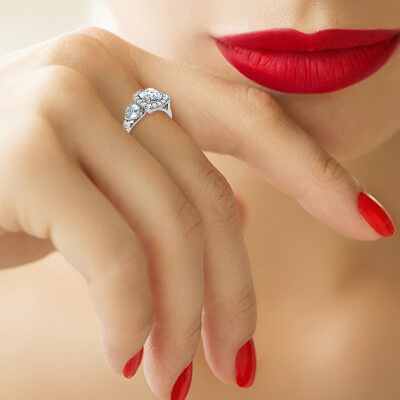 Rich engagement ring,Price includes two 0.50 side diamonds