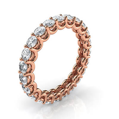 The waves diamonds eternity ring, 2 carats