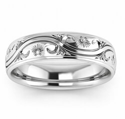 Picture of  5 mm Floral wedding band