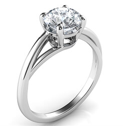 Picture of Solitaire cathedral engagement ring with a twist, Margaret