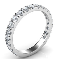 Picture of Open Pave 3/4 way diamonds  wedding or anniversary ring